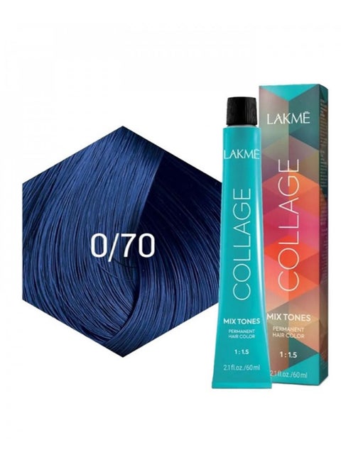 Collage Mix Tones Permanent Hair Color 1:1.5  (0/70 ) Blue 60 ml