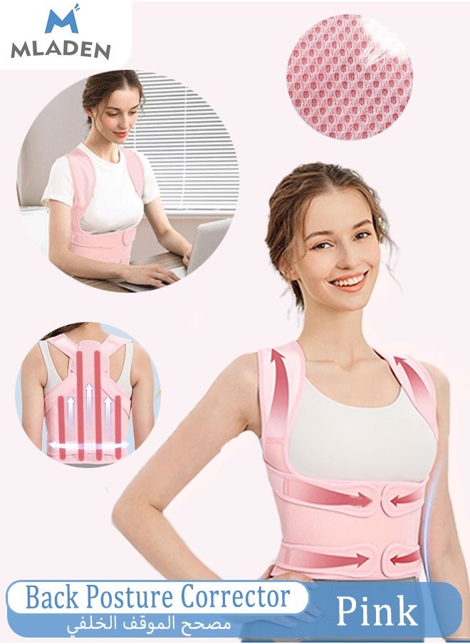 MLADEN Back Brace Posture Corrector for Women and Men,Shoulder Straightener,Adjustable Full Back Support,Upper and Lower Back Pain Relief  - Image 1