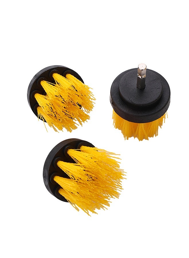 LAWAZIM Drill Cleaning Brush - 3 Piece 1/4 inch - Drill Brush Attachments Set with Hard Nylon Bristles & Quick-Change 1/4 inch Hex Shank - for Grout, Tile, Sinks, Bathtubs, Kitchens, and Car Cleaning - Image 1