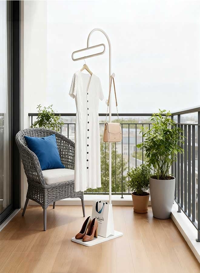 رَوَائِد علاقة معاطف قائمة بذاتها بقاعدة من لوح رخامي، رف ملابس معدني قوي وثابت للملابس والقبعات والحقائب، شماعة واقفة للممر، غرفة النوم، الممرات، الحمام وغرفة المعيشة - Image 2