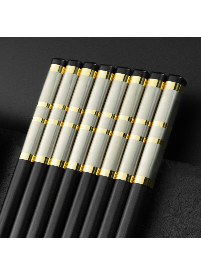 Millennium Love Wood Qiannian Lianmu High-quality Alloy Chopsticks, Antibacterial, Non-slip, Mold-resistant, Premium Household And Hotel Tableware, Heat-resistant, 10 Pairs, Hjk0145  - Image 2