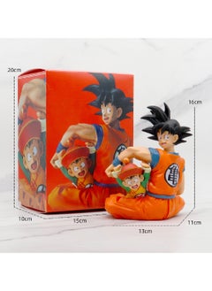 Generic Animation Character Hero Wild Dragon Ball Saiyan Goku And His Son Large Model Figure Childhood Gohan Goku And His Son Sitting Posture Ornaments Hand Figure Gift 20Cm  - Image 2
