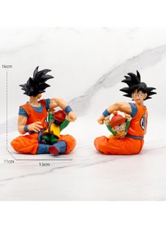Generic Animation Character Hero Wild Dragon Ball Saiyan Goku And His Son Large Model Figure Childhood Gohan Goku And His Son Sitting Posture Ornaments Hand Figure Gift 20Cm  - Image 1
