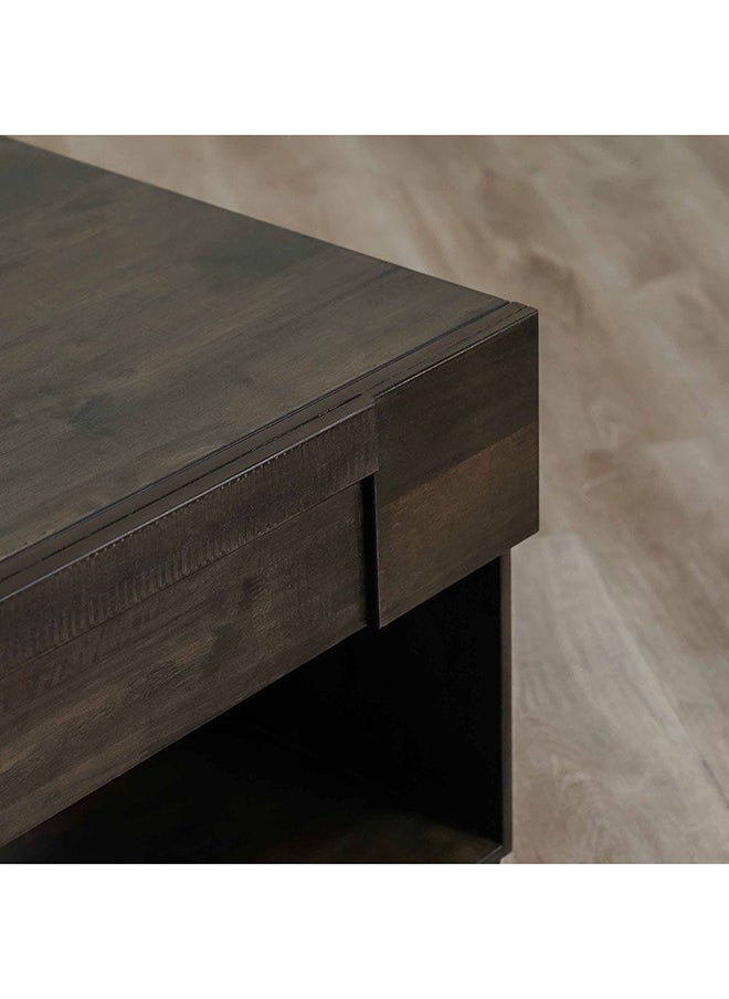 DANUBE HOME Saga End Table Multifunctional Living Room Table Space Saving Side Table Modern Design Furniture For Home Bedroom L60xW60xH50cm Light Walnut  - Image 4