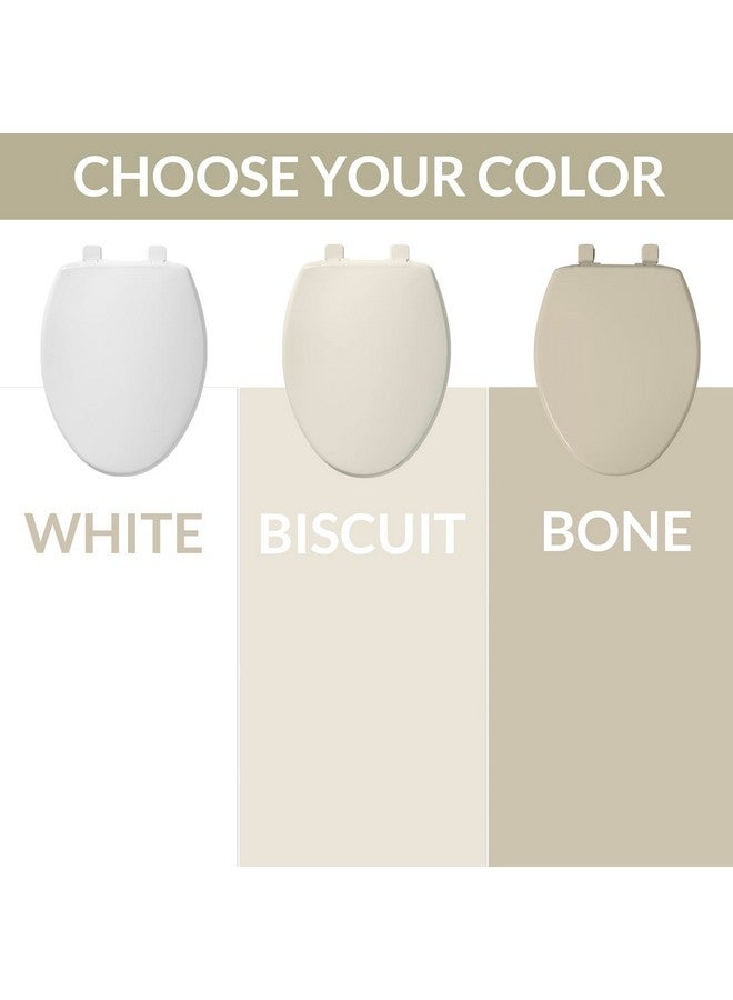 Bemis 730SLEC Slow Close Toilet Seat, Easy Clean Hinges and Durable Plastic Seat, Round, White - Image 3