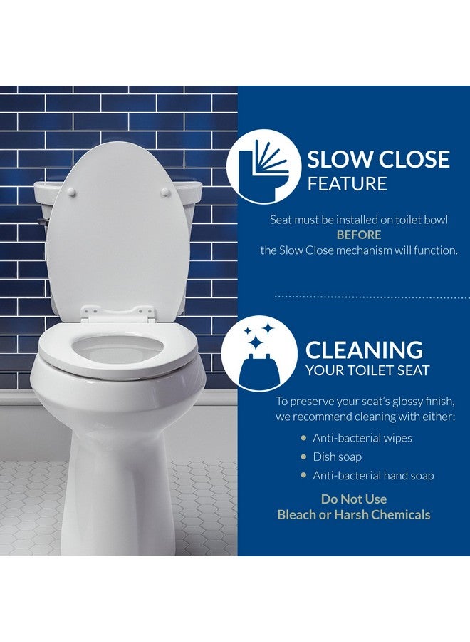 Bemis 730SLEC Slow Close Toilet Seat, Easy Clean Hinges and Durable Plastic Seat, Round, White - Image 4