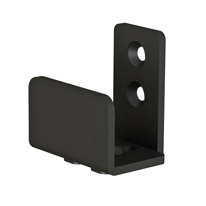 JUBEST Matte Black Floor Guide Wall Mount Sliding Barn Door Hardware Up to 138W 114H