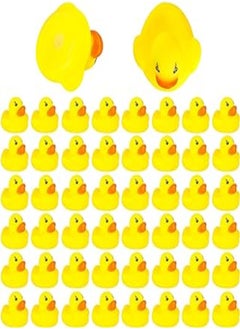 DERAYEE DERAYEE Pack of 50 Yellow Mini Bath Ducks Floating Bath Toy Set Classic Squeaky Duck for Children Shower Birthday Party Item 