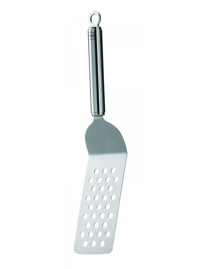 Rosle Stainless Steel Perforated Angled Spatula, 12.6-inch - Image 1