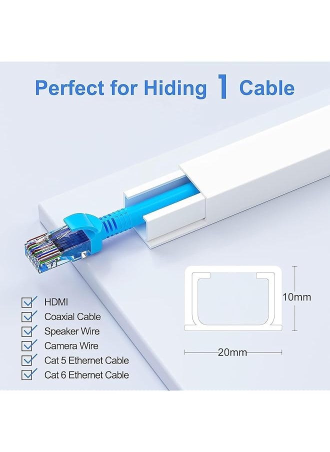 erorex Cord Cover Raceway Kit Tv Cable Hider 400X20X10Mm Cable Management Cord Protector Wire Channel For Cable Concealer  - Image 3