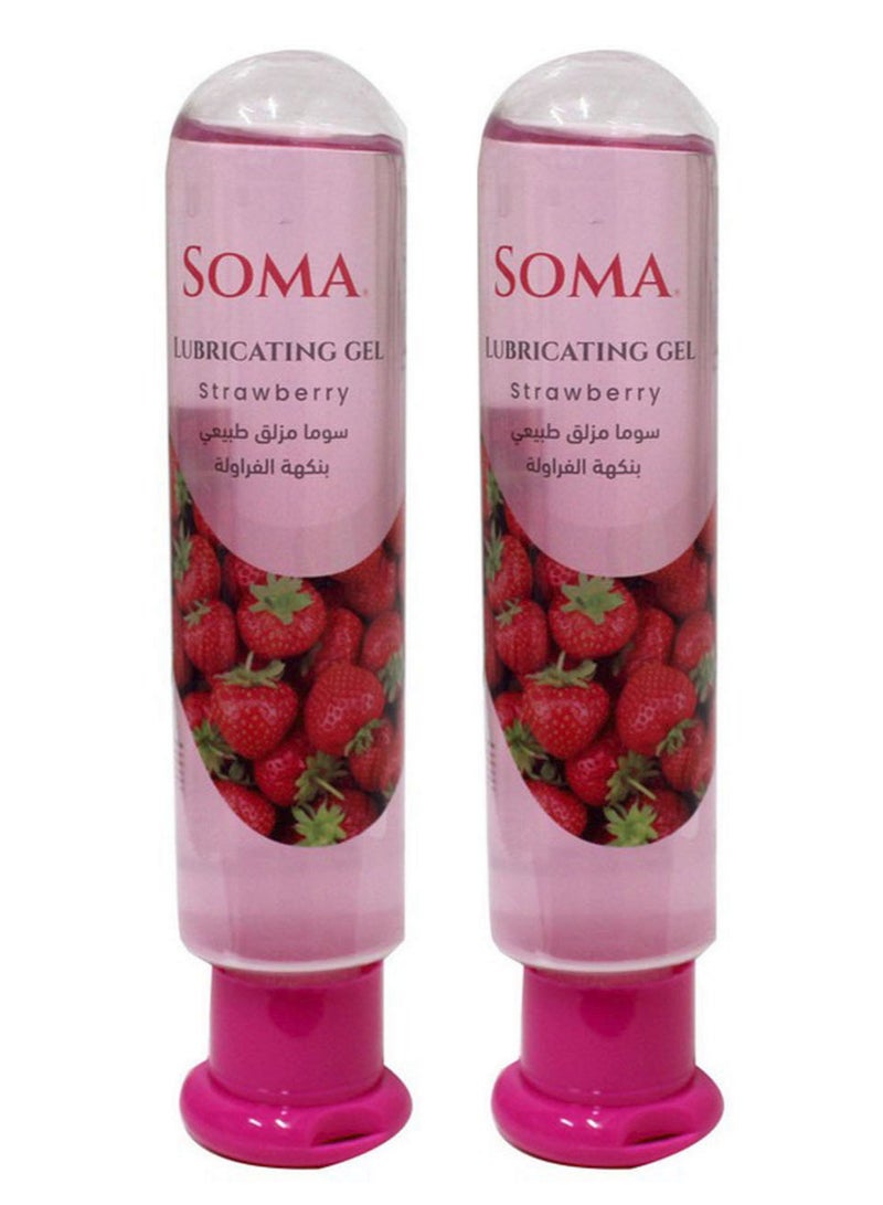 سوما عبوتين من سوما مزلق طبيعي 120مل بنكهة الفراولة - Image 1