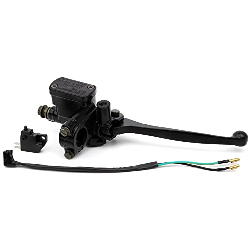 Minho Motorcyle 78 22mm Righ Black Brake Master Cylinder for Chinese GY6 50cc 110cc 125cc 150cc Scooter ATV Quad Moped Pit Dirt Bike Parts 8mm Mirror Thread - Image 1