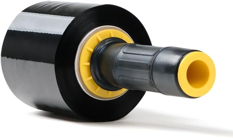 Rago ® Stretch Film Set Mini Rolls | Black Film for Furniture Stretch Film | Pallet Wrap Hand Film Wrap (1x Black 0.43kg - incl. Hand Dispenser) - Image 1