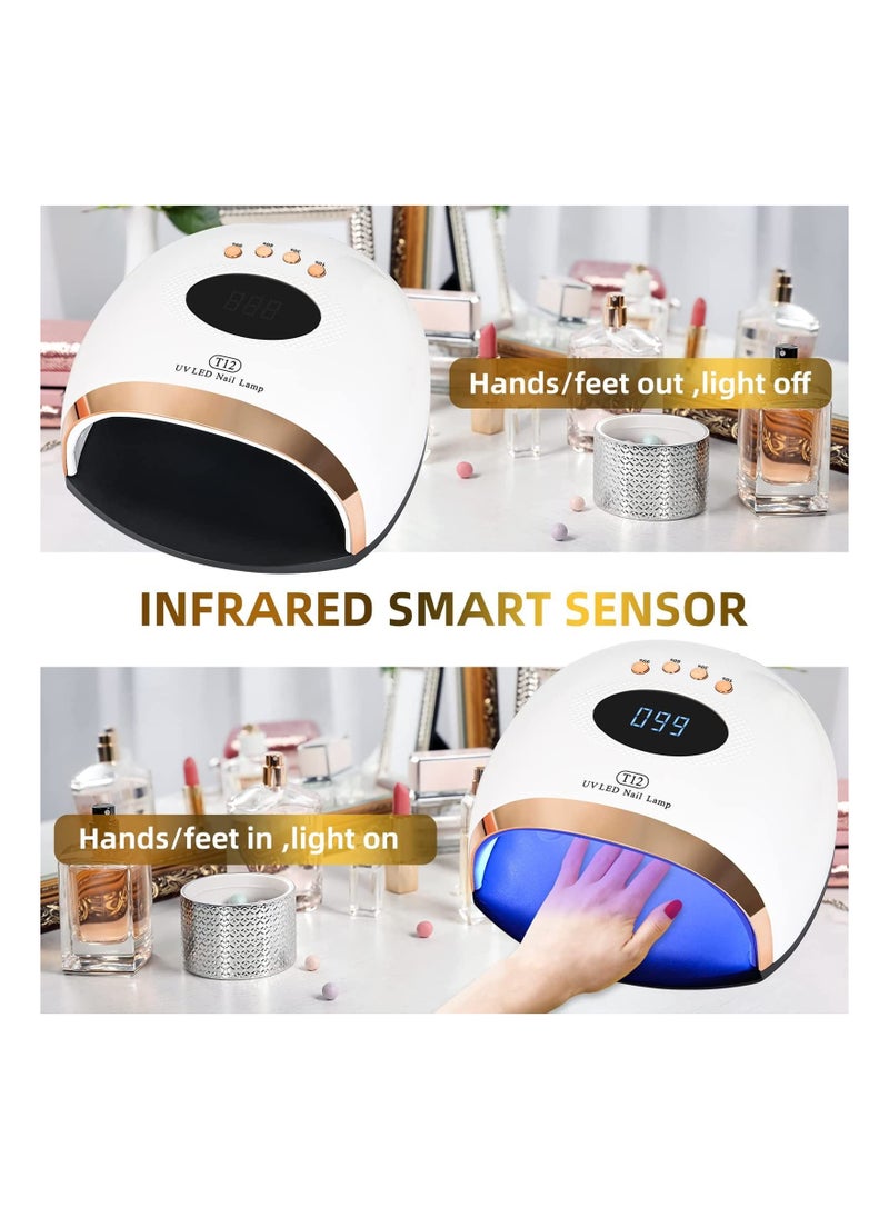 Arabest 158W Quick Dry Curing Lamp Nail Art Dryer with 4 Timers (Pink)  - Image 3