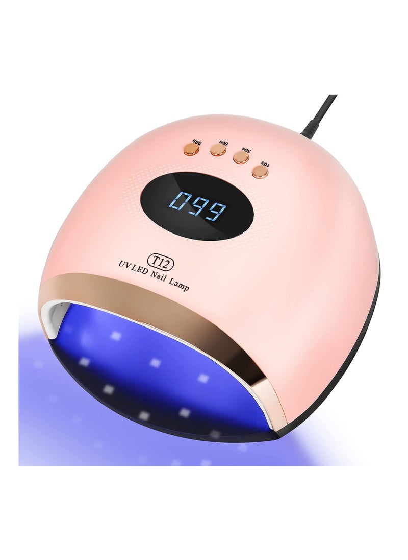 Arabest 158W Quick Dry Curing Lamp Nail Art Dryer with 4 Timers (Pink)  - Image 1
