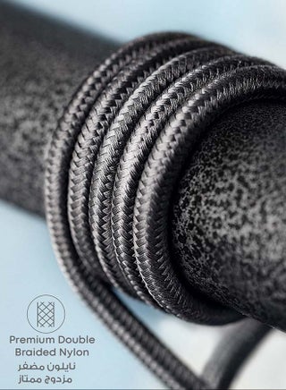 USB C Cable, [2-Pack, 6ft] USB A to USB C Charger Cable, Premium Nylon USB A to Type C Charger Cable Fast Charging for iPhone 16/15, Samsung S25/S24/S23, Huawei, Xiaomi, Vivo, Oppo (USB 2.0, Black) Black/Silver - view 4