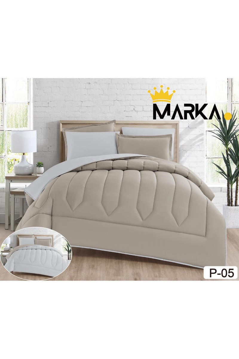 مفرش نفرين سادة وجهين 6قطع مقاس 220×240سم