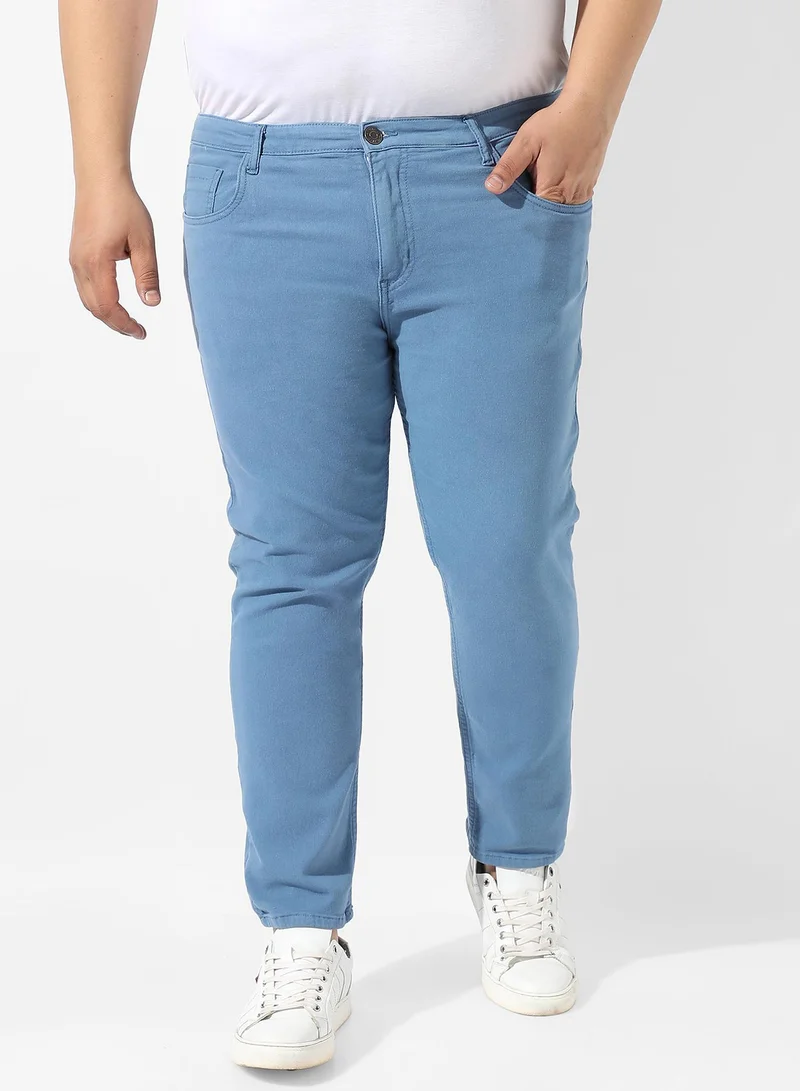 انستافاب بلس جينز رجالي أزرق سادة من دينم إنستافاب بلس