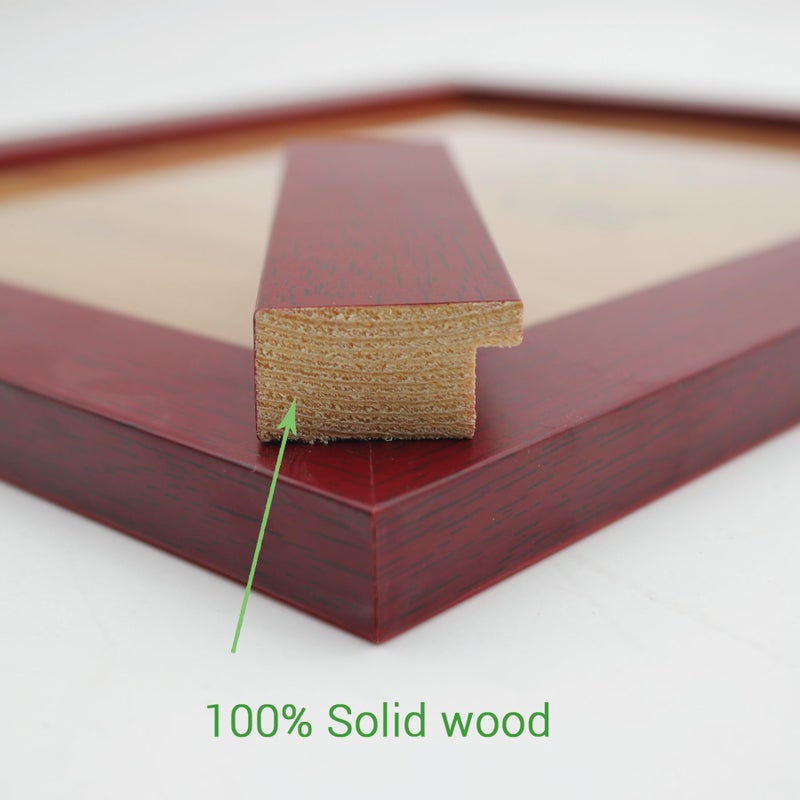 WOOD SIDE ORBIS Rustic Wooden Picture Frame 5x7 Inch - Set of 2-100% Natural Eco Distressed Wood and Real Glass - Made for Wall and Table Top Display - Mahogany - Image 4