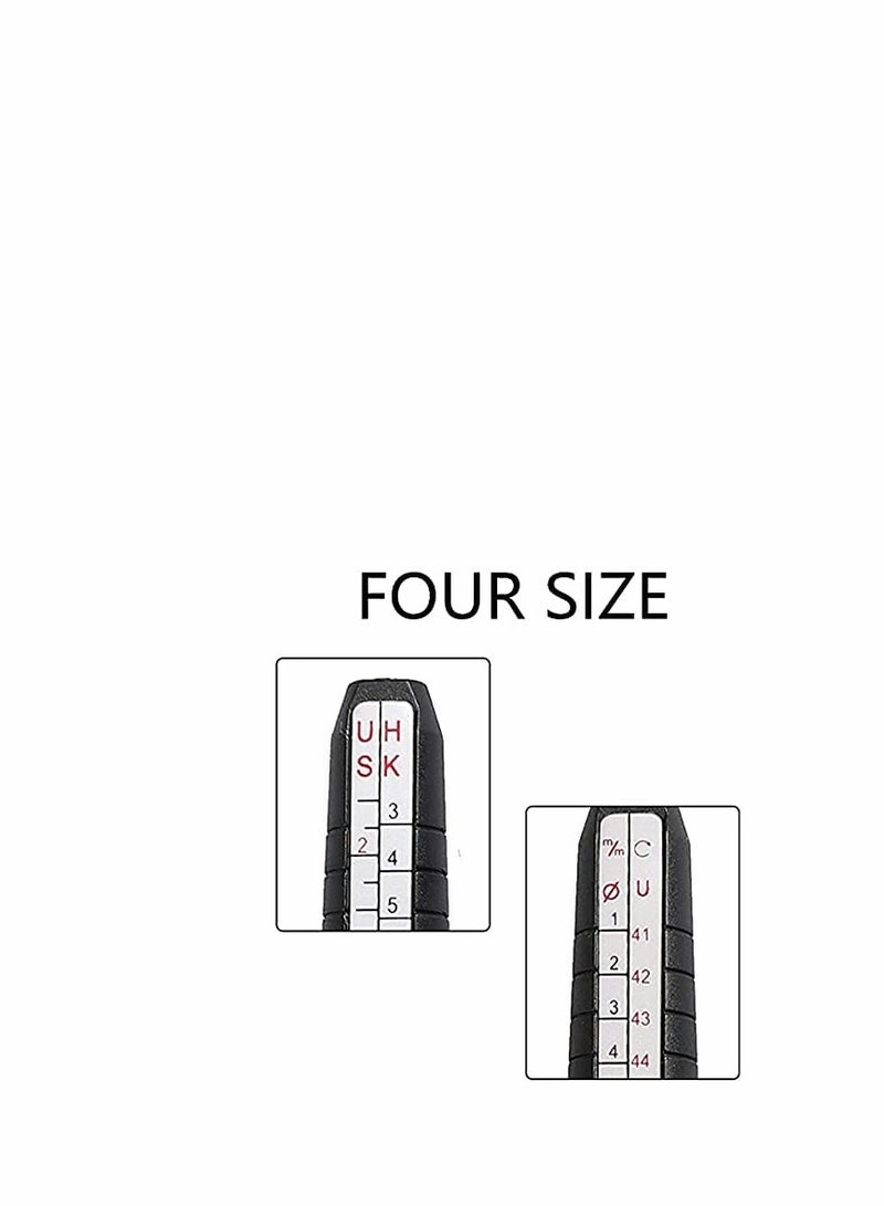 مجموعة أدوات قياس حجم الخاتم، مقاييس الخاتم ومقياس إصبع (أربعة أحجام) لقياس أحجام المجوهرات - Image 4