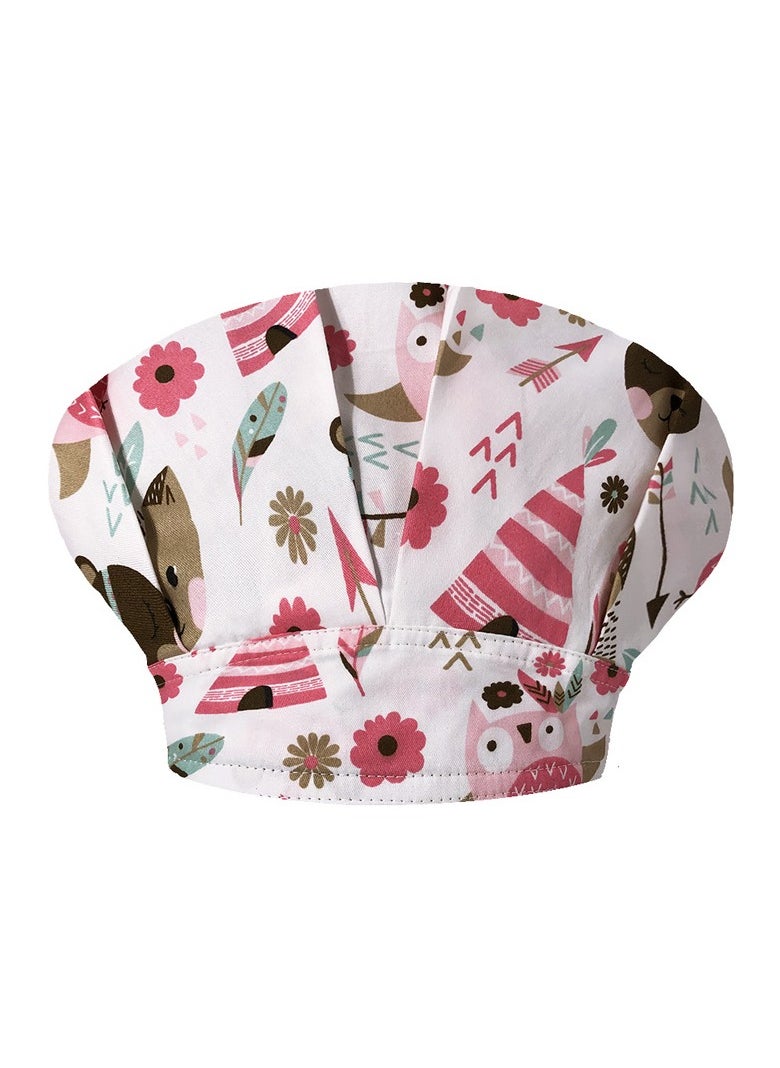 KUYING Printed Small Animal Cute Nurse Hat All Cotton Medical Work Fluffy Hat 