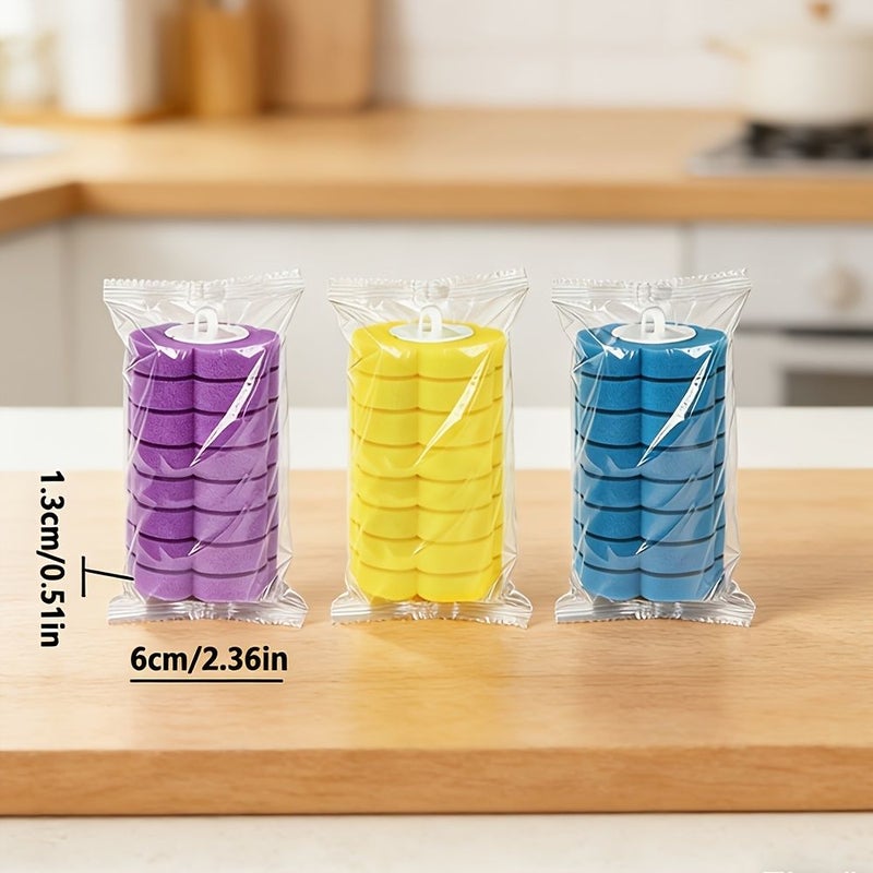 56 Pcs Toilet Cleaning Rod Replacement Set 3 Color Transparent Packaging Bags Disposable Toilet Replacement Head Pads Suitable For Bathtubs And Washbasins Polychrome - Image 2