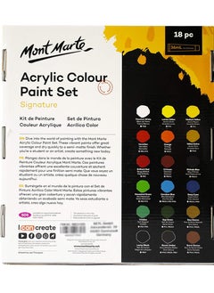 Mont Marte 18pcs Acrylic Paint Set 36ml Tubes Ideal For Acrylic Painting Brilliant Lightfast Colours With Great Opacity  - Image 3