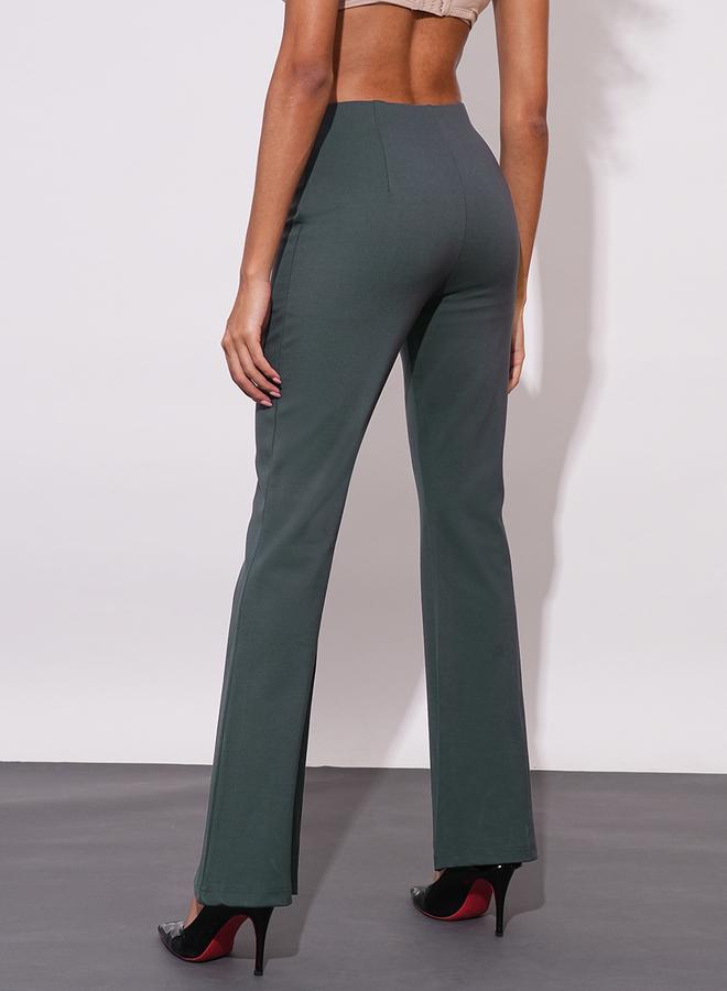 globus Grey Stretchable Workwear Bootcut Treggings - Image 3