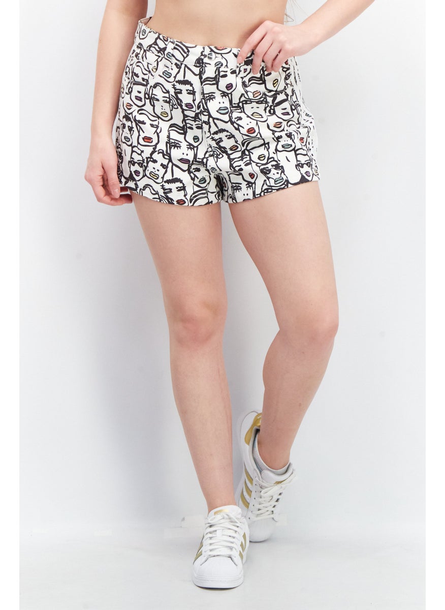 Women Regular Fit Graphic Printed Outdoor Shorts, White - pzsku/ZC6A2A73AB48255C35DD5Z/45/_/1726109214/f9911f0d-f636-4639-b617-9ac6ce2ee31a