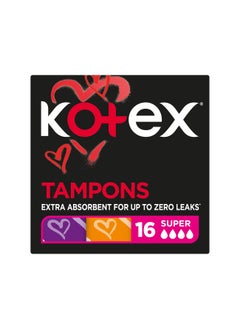 Kotex Silky Cover Super Tampons 16Pcs  - Image 1