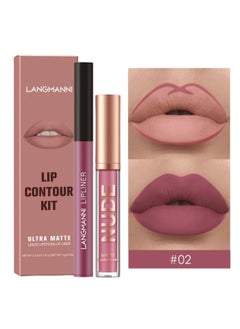 Liquid Lip Stick &Lip Liner 2PCS Color 02