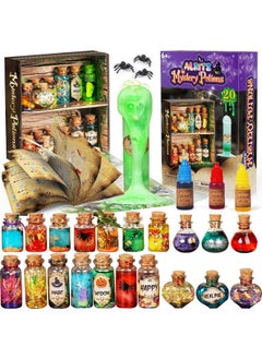 Mystery Potions Kit For Kids, 20 Magic Mix Witch Potion Bottles, Happy Halloween Decorations Pumpkin Table Craft Toys For Boys & Girls Age 6 7 8 9 10+ Indoor Party Decor