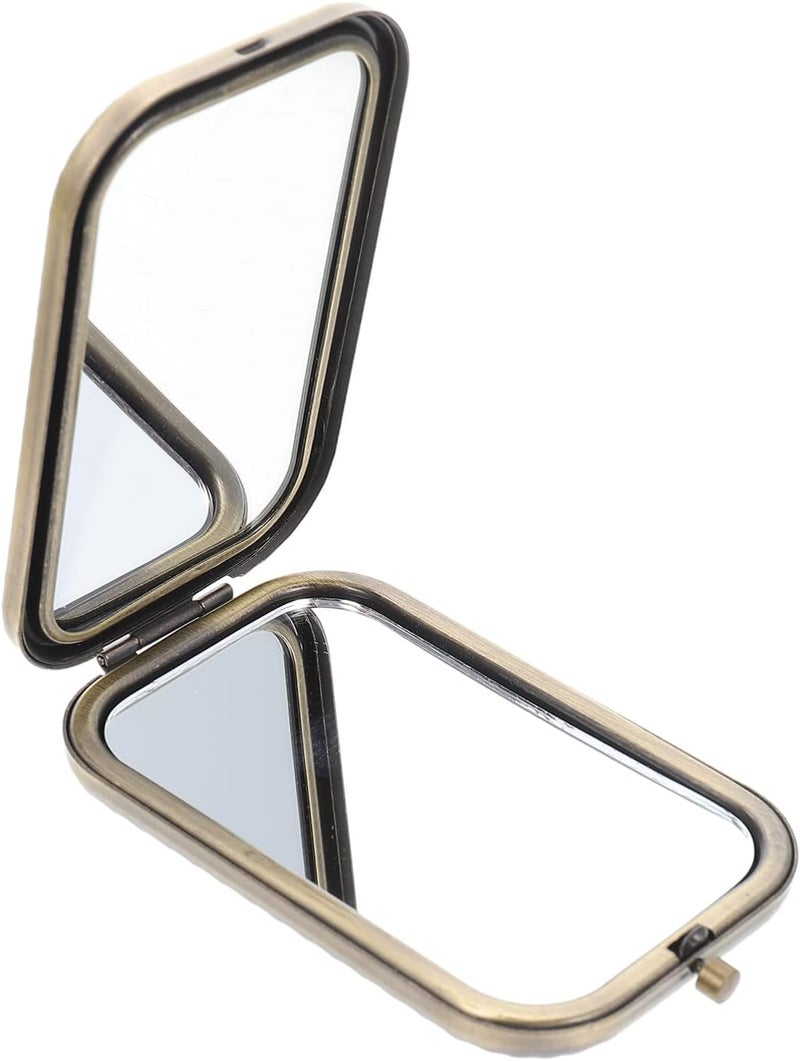 Vintage Dual Sided Makeup Mirror Compact Folding Travel Mirror for Women Design for Purse Pocket for Quick Makeup Touch Ups - Image 1