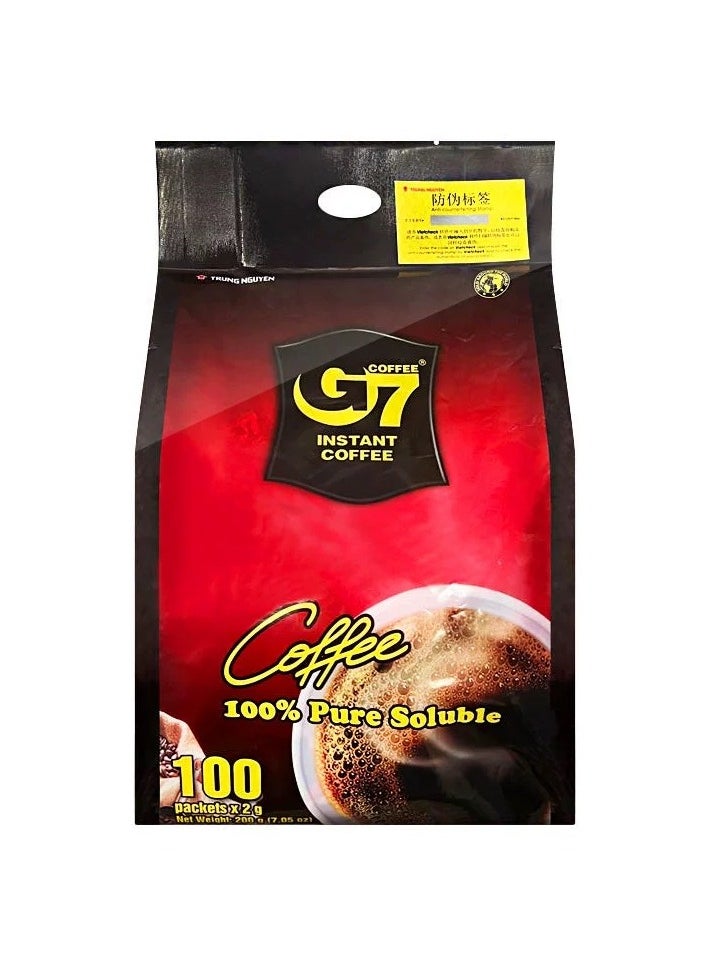 ماركة غير محددة قهوة إسبريسو G7، 100 عبوة، 200 غرام (100*2 غرام)، بدون سكر، بدون حليب، قهوة سوداء نقية، فيتنام  - Image 1