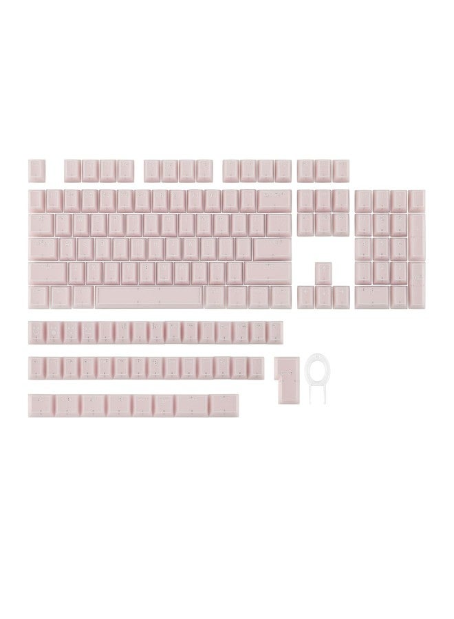 EPOMAKER Creamy Jade PBT Keycaps, 142 Keys, Double Shot, Cherry Profile, 60%/75%/96%/Full Size, Custom Keyboard Keycaps Set for Mechanical Gaming Keyboard (Pink) - Image 1