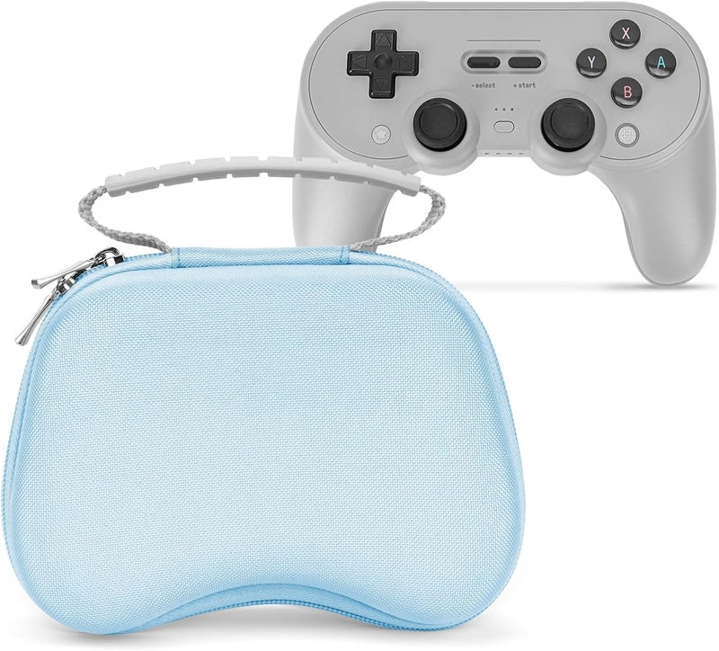 Linkidea Hard Travel Controller Case Compatible with 8BitDo Pro 2/Ultimate Bluetooth/2.4G Dual Sense Wireless Controller Gaming Accessories Carrying Case, Game Protective Storage Bag (Blue) - Image 2