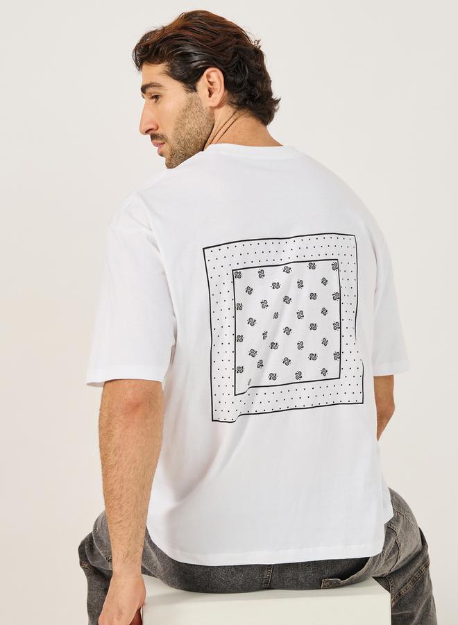 Styli Bandana Print Oversized Cotton T-Shirt  - Image 1