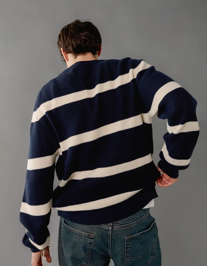 American Eagle AE Waffle Crew Neck Sweater