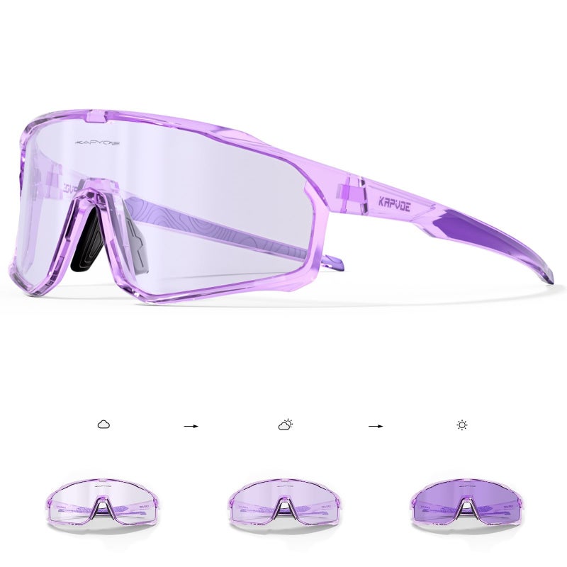 KAPVOE Photochromic Cycling Glasses Men Women Clear Mountain Bike Sunglasses MTB Sports Transition Triathlon Bicycle Running - Image 1