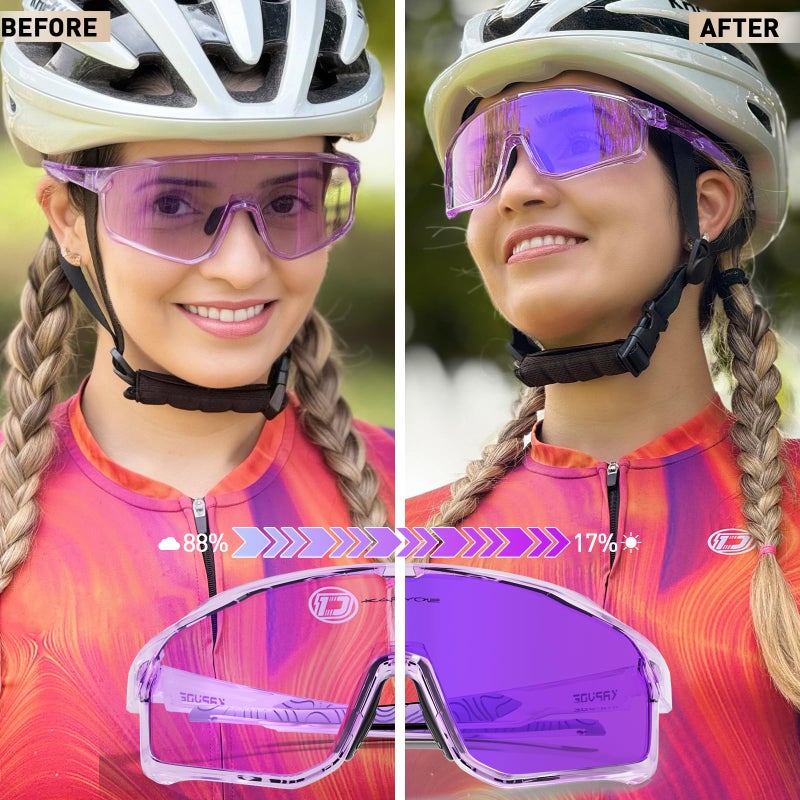 KAPVOE Photochromic Cycling Glasses Men Women Clear Mountain Bike Sunglasses MTB Sports Transition Triathlon Bicycle Running - Image 2