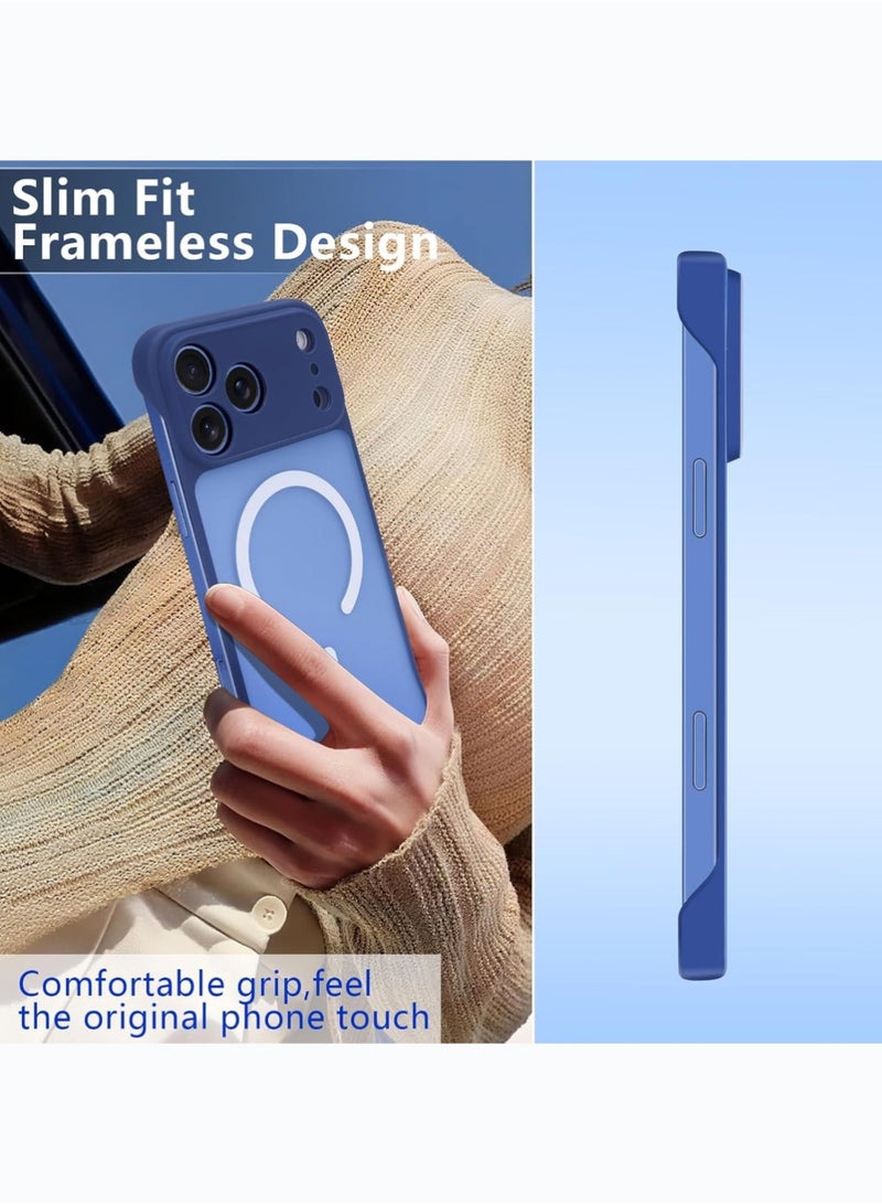 iPhone 17 Pro Magnetic Case Cover,Clear Matte Ultra-Thin Bumper Frameless Borderless Design,Full Camera Protection for Women Men - Image 2