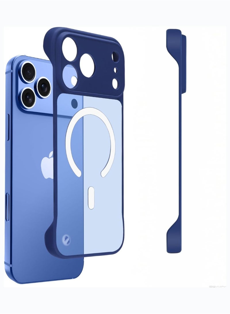 iPhone 17 Pro Magnetic Case Cover,Clear Matte Ultra-Thin Bumper Frameless Borderless Design,Full Camera Protection for Women Men - Image 1