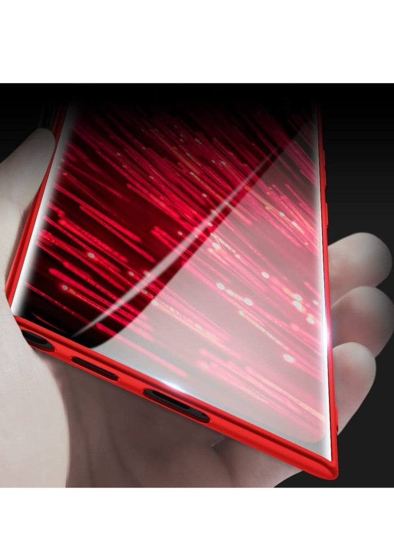 IAF Samsung Galaxy S22 Ultra Case Ultra-Thin Slim Fit Soft TPU [Guardian Series] S22 Ultra Phone Back Cover Light Protective Matte Finish Coating Case Compatible Samsung S22 Ultra-Red - Image 2