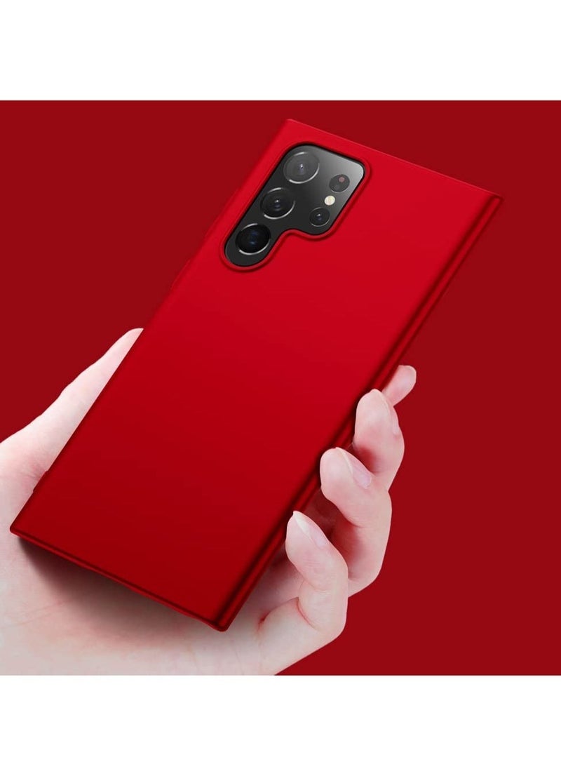 IAF Samsung Galaxy S22 Ultra Case Ultra-Thin Slim Fit Soft TPU [Guardian Series] S22 Ultra Phone Back Cover Light Protective Matte Finish Coating Case Compatible Samsung S22 Ultra-Red - Image 4