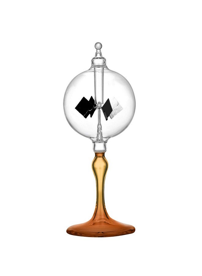 DORAMI Medium Orange Solar Power Radiometer Crookes Spinning Vanes Glass Windmill Gift Home Desk Decoration M - Image 1