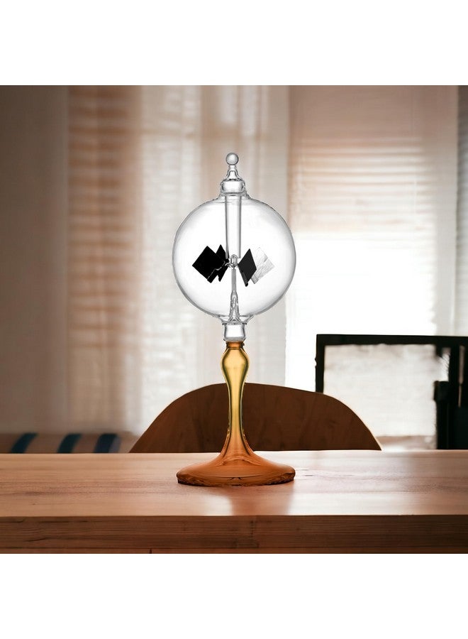 DORAMI Medium Orange Solar Power Radiometer Crookes Spinning Vanes Glass Windmill Gift Home Desk Decoration M - Image 5