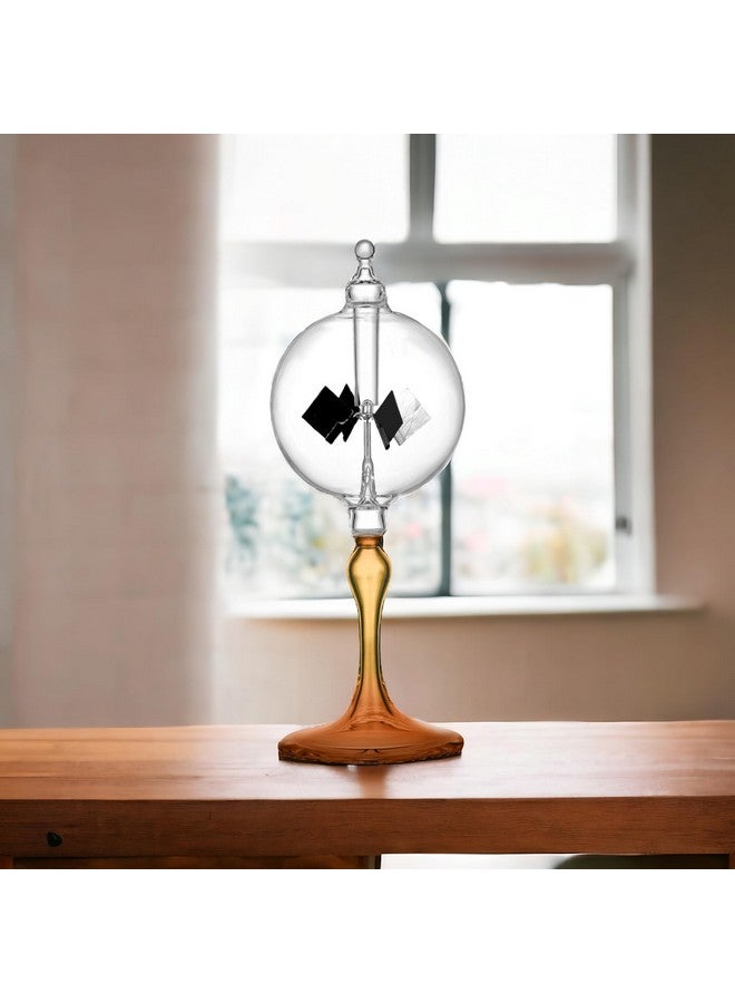DORAMI Medium Orange Solar Power Radiometer Crookes Spinning Vanes Glass Windmill Gift Home Desk Decoration M - Image 4