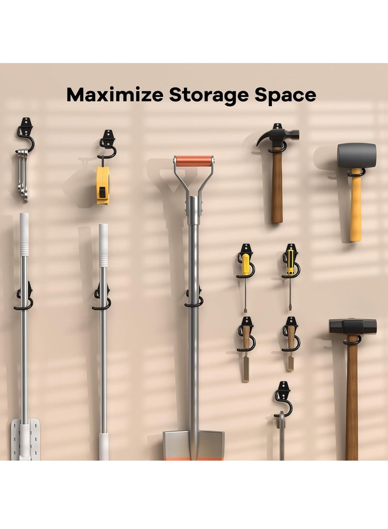 Bukela 6 Pack Garage Hooks(S Hook), Garden Tool Organizer Wall Mount Garage Organizers and Storage with Heavy Duty Hooks Tool Hangers for Garage Wall, Shed, Garden (Orange S Hook, S Hook)  - Image 5