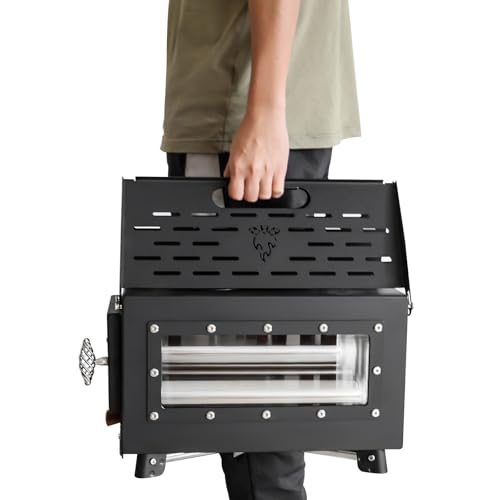 SOTECH Outdoor Tent Stove Portable Camping Stove With Chimney Pipe for Outdoor Cooking Camping BBQ Accessories Black - Image 2