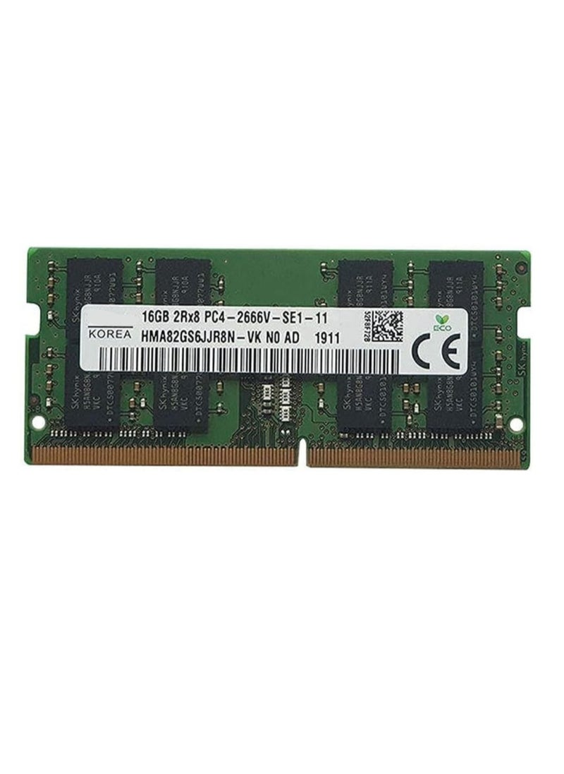 ماركة غير محددة رام لابتوب 16 جيجابايت DDR4 – تردد 2666 ميجاهرتز SO-DIMM 260 دبوس، PC4-21300، CL19، 1.2 فولت، غير ECC (HMA82GS6JJR8N-VK) 